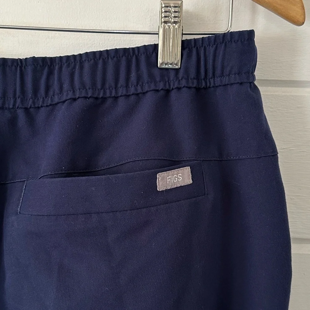 FIGS Tansen Jogger Scrub Pants Navy 5 Pockets Slim Fit Stretch Anti-Wrinkle Sz S